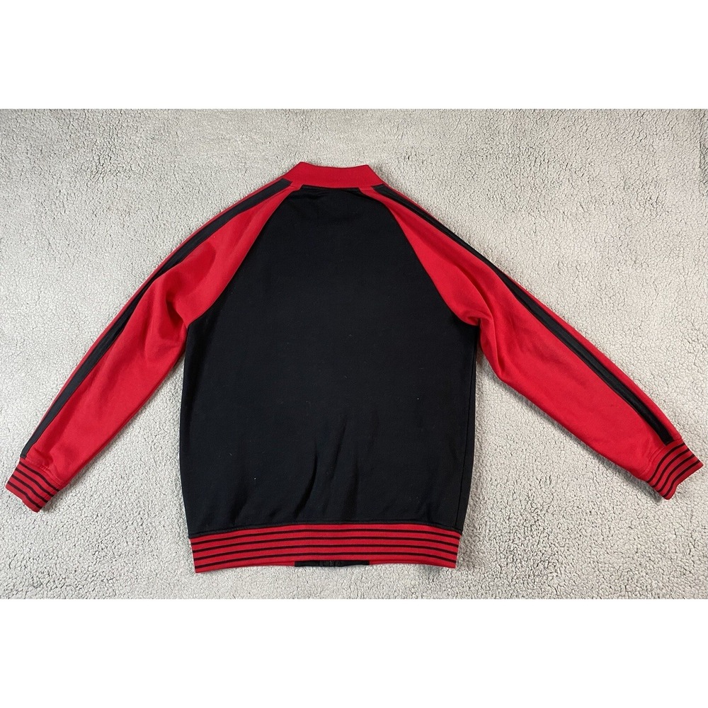 ECKO Jacket Mens Medium Black Red Varsity Snap Button Rhino Urban Streetwear - Picture 10 of 11